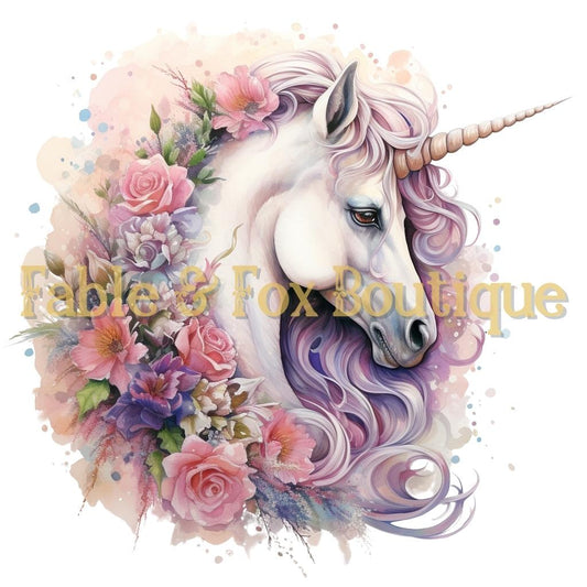 12 x 12" Print - Unicorn