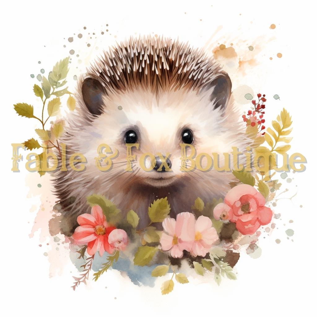 12 x 12" Print - Hedgehog