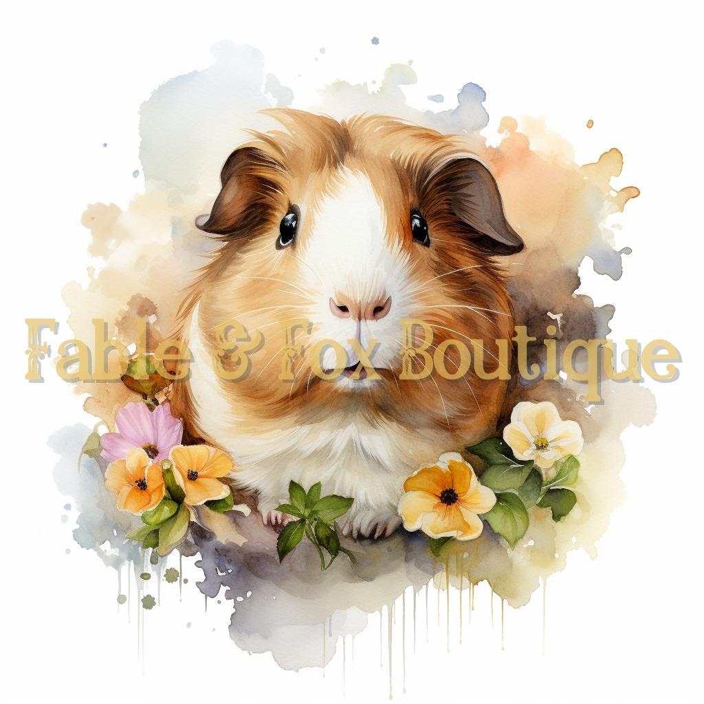 12 x 12" Print - Guinea Pig