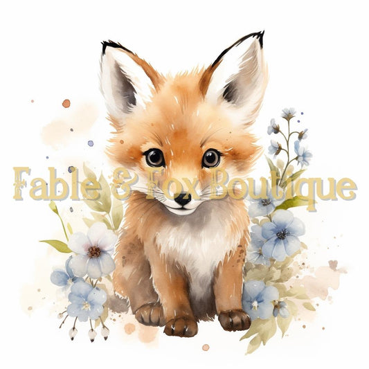 12 x 12" Print - Fox Cub