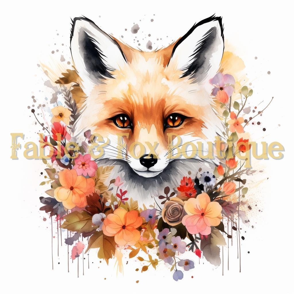 12 x 12" Print - Fox