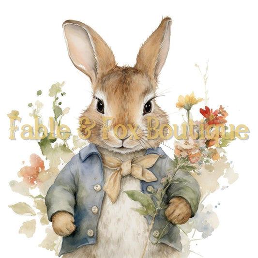 12 x 12" Print - Beatrix Potter Benjamin Bunny